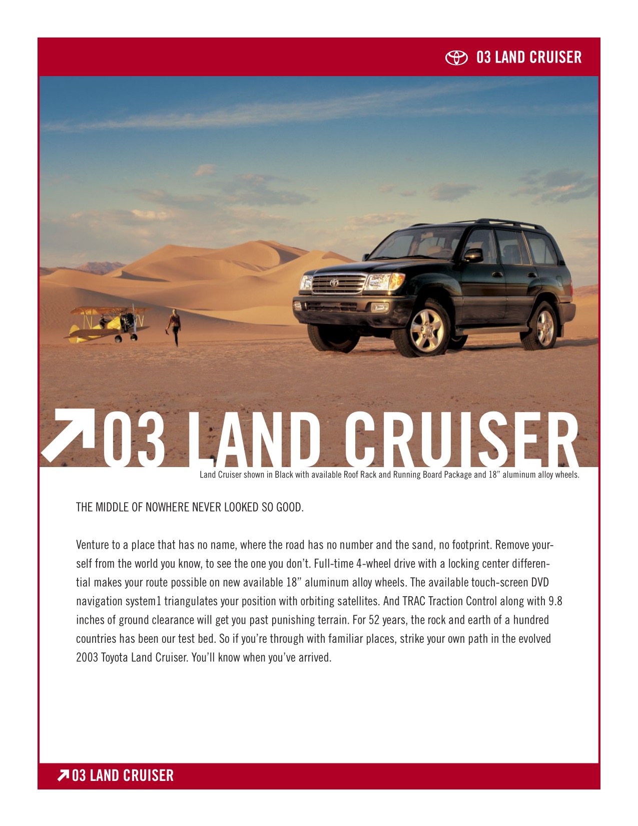 2003 Toyota Land Cruiser Brochure Page 1
